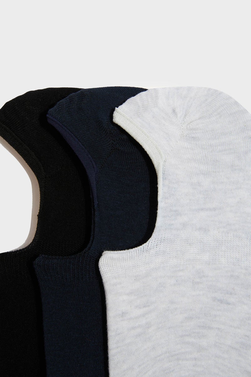 DeFacto Multicolour Man Men Basic 3-pack Ballet Socks Casual - Image 3